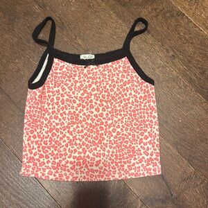 John Galt (Brandy Melville) Pink Cheetah Tanktop